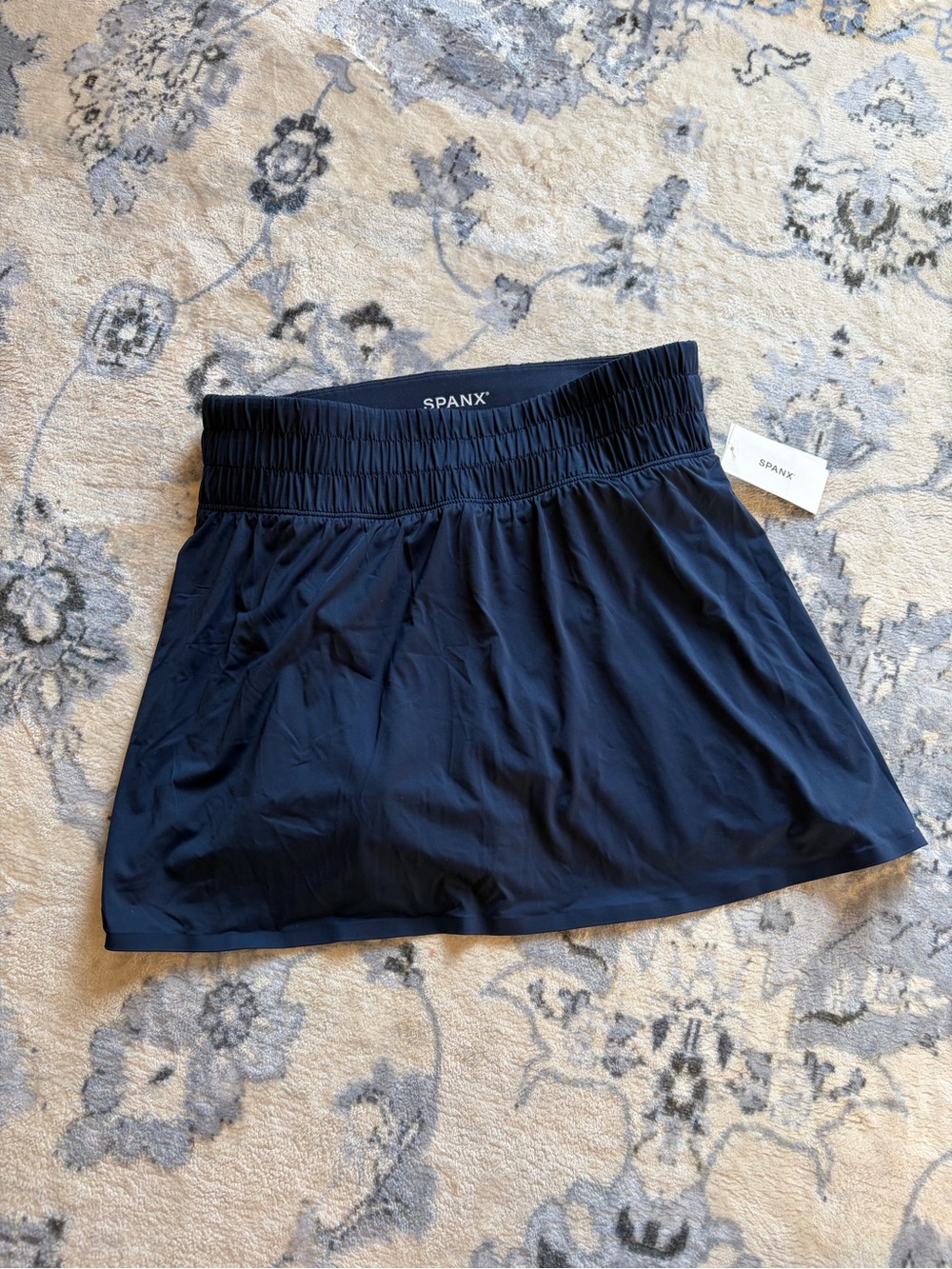 SPANX Navy Performance Skirt with Elastic Waistband